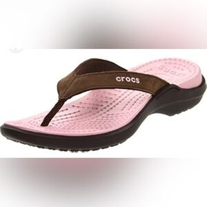 Crocs Pink Flip-Flop Sandals Size 8